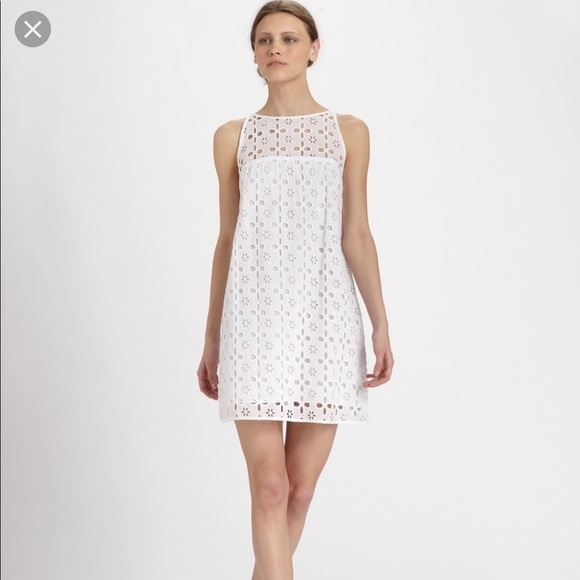 Milly Dresses & Skirts - Milly White Eyelet Shift Dress